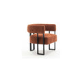 YOUNIKE Accent Chair Caramel Upholstered Teddy Velvet Single Sofa Modern Corner Round Padded Armrest Club Boucle Armchair for Living Room Bedroom Office Hotel Lounge Nursery Apartment Black Metal