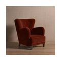 Comfortable Velvet Chair, Rust Single Seater for Living Room & Bedroom