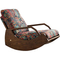 Solid Ash Wood Rocking Chair with Removable Upholstered Cushion, Adjustable Backrest Lounge Chair for Living Room, Bedroom, Reading Nook and Enclosed Balcony