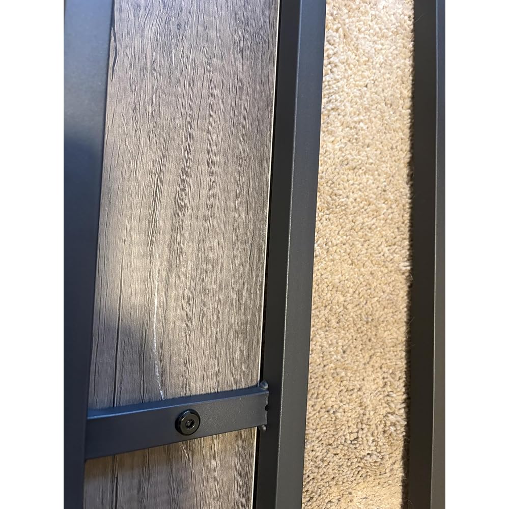 AMERLIFE King Bed Frame with LED Lights & 2-Tier Storage Headboard